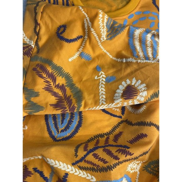 J. NNA Sweatshirt Womens Size M Orange Vibrant Florals - Picture 12 of 12